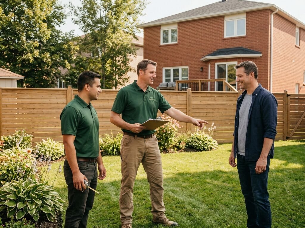 A&Z team consulting with homeowner on-site